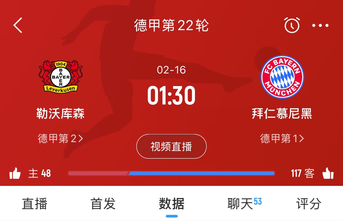  下輪決定冠軍？拜仁下場德甲將客戰(zhàn)勒沃庫森，若取勝將11分領(lǐng)跑