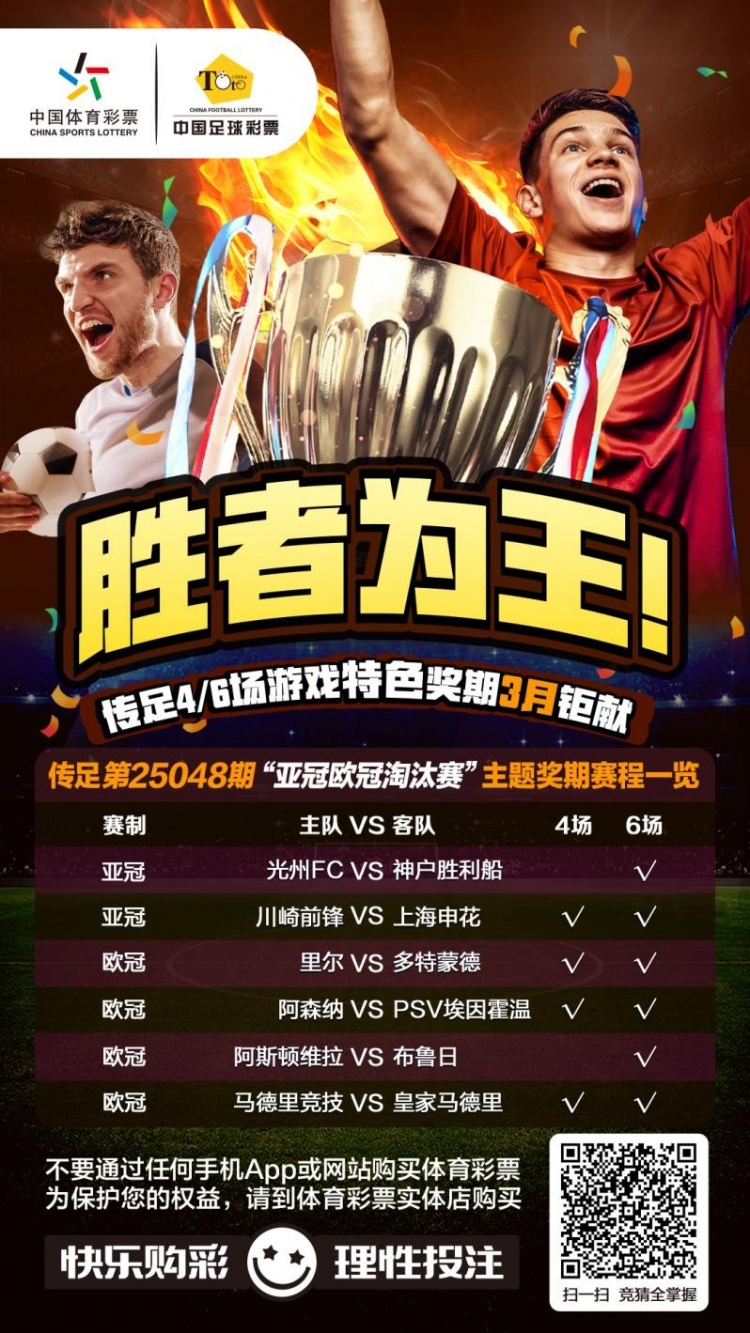  勝者為王！傳足特色獎(jiǎng)期第25048期聚焦亞冠歐冠淘汰賽