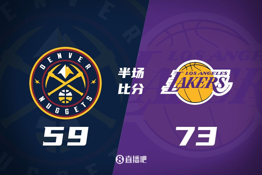  水銀瀉地的進攻火力次節(jié)暫緩！東契奇25分 湖人半場領(lǐng)先掘金14分