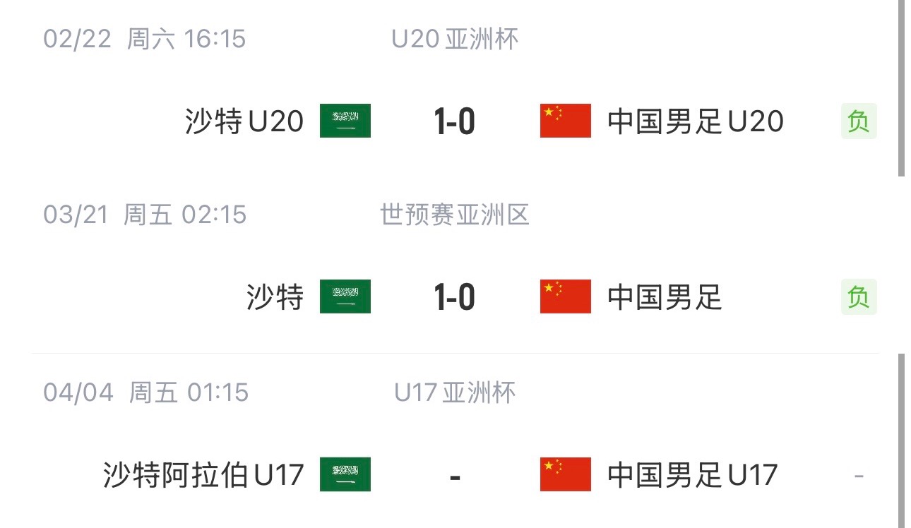  國(guó)字號(hào)三遇沙特！國(guó)少U17亞洲杯首戰(zhàn)對(duì)陣沙特，此前國(guó)足&國(guó)青均負(fù)