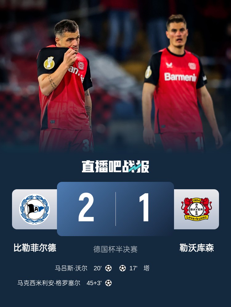  比勒菲爾德是史上第4支晉級(jí)德國(guó)杯決賽的德丙球隊(duì)，此前3隊(duì)未奪冠